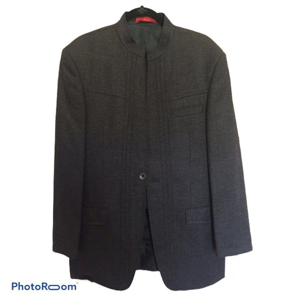 Rod Lavi Super 130s Men's 2 piece Suit Gray Jacket 42L Pants 36X30 Wool Cashmere - Picture 7 of 14